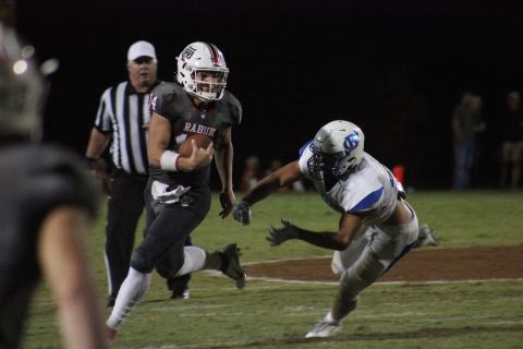 File photo. Rabun County High quarterback Gunner Stockton accounted for 62 touchdowns running and passing last season.