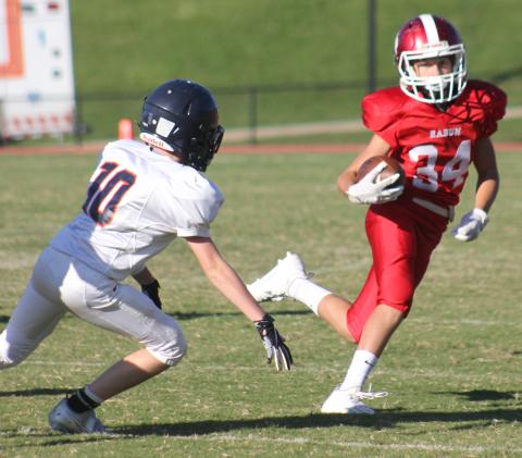 Andy Diffenderfer/The Clayton Tribune. Reid Giles (pictured from an earlier game) scored the Wildcats’ touchdown last Thursday. 