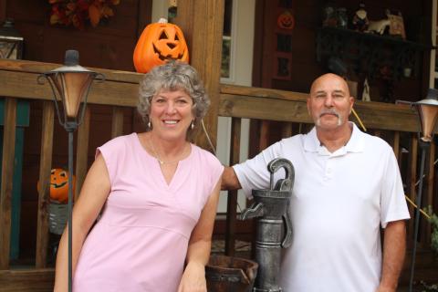 Megan Broome/The Clayton Tribune. Julie Delucia is a breast cancer survivor and strives to live life every day to the fullest. She said that her husband of 34 years, Al, has been a huge part of her support system through her breast cancer diagnosis and treatment journey. 