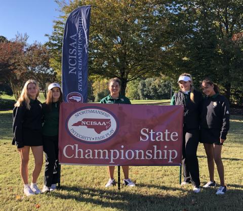 Photo courtesy of Rabun Gap-Nacoochee School. The Rabun Gap-Nacoochee girls golf team shot a collective 263 at the North Carolina Independent Schools Athletic Association tournament Monday in Greensboro, N.C. 