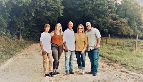 Photo courtesy Scott Crane. Rabun County Commissioner Scott Crane, part of the Air Force Reserves 94th Airlift Wing, was recently deployed overseas. Pictured, from left, is Crane's family: Colton, Madelyn, Scott, Julie and Nolan. 