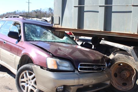 Megan Broome/The Clayton Tribune. A two-vehicle accident on Ga. 15 in Clayton on Friday resulted in a Clayton man being airlifted to Northeast Georgia Medical Center with critical injuries. 