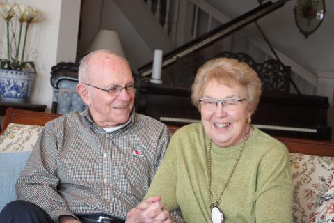 Megan Broome/The Clayton Tribune. Alton and Mary Story were married on June 20, 1965 after growing up together in Clayton. They said that they are best friends and the secret to being married for 55 years is to remember why you got married in the first place. 