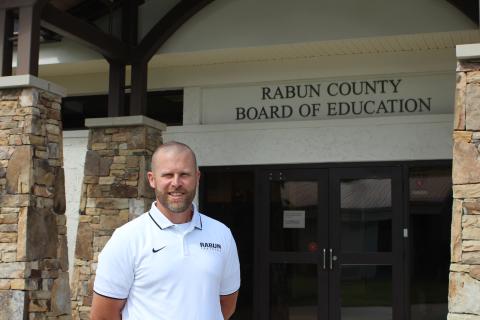 Megan Broome/The Clayton Tribune. Matt Remillard is the new assistant superintendent for Rabun County Schools and said that he looks forward to meeting students when classes begin and getting to know them to build personal connections. 