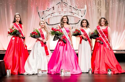 Photo courtesy of Cady Photography. Molly Elizabeth Mazarky, third runner-up (from left); Haisley Jewel Dickerson, second runner-up; Mallory Jane Shriver, Jr. Miss RCHS 2021-2022; Itzia Asusena Vasquez Ramos, first runner-up; and Mya Lee Menchetti, fourth runner-up competed for the title of Jr. Miss RCHS.