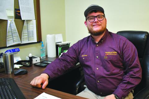 Enoch Autry/The Clayton Tribune. Shylan Wood started his job as Rabun County zoning administrator at the beginning of December. 