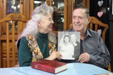 Megan Broome/The Clayton Tribune. Bob and Jean Alexander met in a Bob Jones University class in 1962. The next year the couple married and have been together for 58 years.