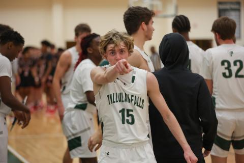 Photo by Austin Poffenberger. Gavin Page was among the leaders for the Tallulah Falls boys team.