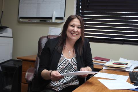 Megan Broome/The Clayton Tribune. Kimberly Rodriguez is the Records Clerk/Administrative Assistant at the Rabun County Sheriff’s Office. She began the position in January 2009 and said she loves her job. She said the duties of her job are “nonstop” and the key to success is being able to multitask and prioritize tasks so everything gets completed in a timely manner. 