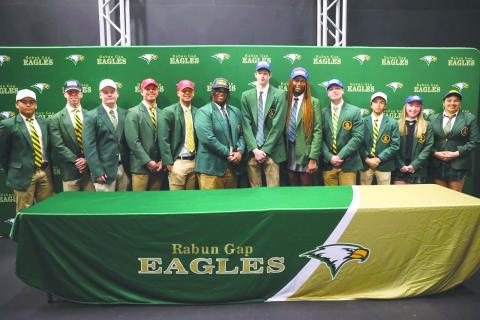 RGNS Athletics. Rabun Gap-Nacoochee School celebrated its Spring Signing Day on Wednesday, April 20 with twelve student-athletes signing to play at the collegiate level. 