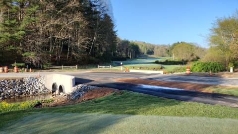 Photo courtesy of Conner Horn. The culver project at the Sky Valley entrance is finished. Motorists now are able to use the entrance.