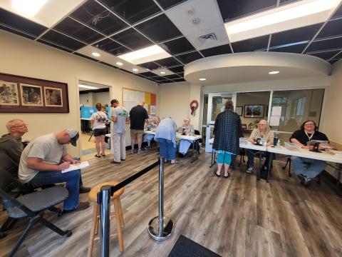 Megan Broome/The Clayton Tribune. Rabun County voters turn out at the polls in the May 24, 2022 General Primary Election. 