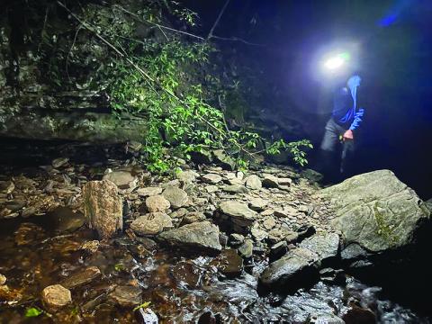 Photo courtesy of Chris Wright. A team of 19 agencies worked together on May 20 to successfully rescue a 19-year-old hiker who had fallen from Raven Cliff Falls. 