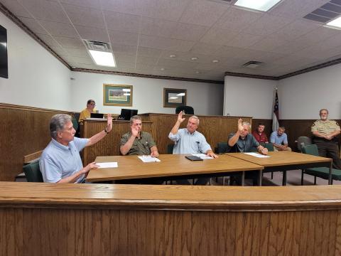 Megan Broome/The Clayton Tribune. Commissoners approve the $26.6 million budget. 