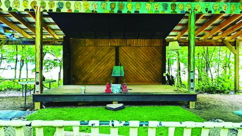 Photo provided to The Clayton Tribune. The stage at the Hatch Camp & Art Farm on Joe Speed Road stays busy with musical acts during the spring and summer. The next show will be Saturday, June 25.