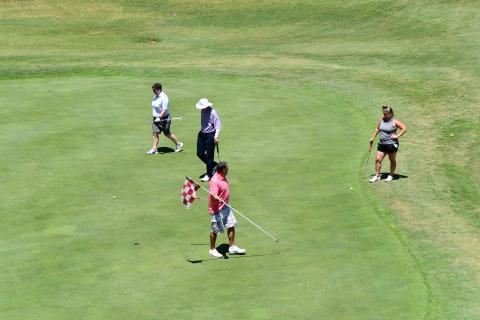 Enoch Autry/The Clayton Tribune. Rabun County Recreation Department players enjoy a round of tournament golf at Kingwood on June 22.