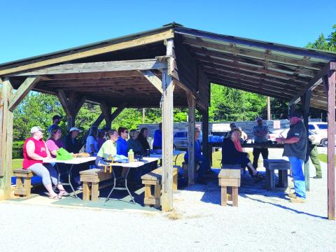 Megan Broome/The Clayton Tribune. Lt. Mark Gerrells instructs the Ladies’ Firearm Safety Course held at the Rabun County Sheriff’s Office training facility in Tiger May 28. 