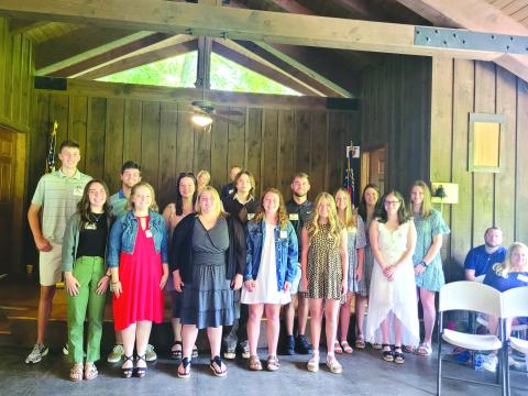 Megan Broome/The Clayton Tribune.  Pictured are Bo Anderson; Brett Backer; Lilli Chase; Carlie Crane; Willow Fisher; Birdie Jordan; Caleb Long; Tate Ramey; Sarah Kate Roberson; Mackenzie Stancil; Jenica Steill; Loren Stiles; Anna Grace Thompson; and Jaycee Weber. Not pictured are Carson Becerra; Connor Horton; Garrett Horton; Blake Ramey; Dalton Ramey and Lizbeth Suarez. 