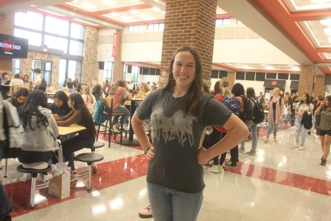 Megan Broome/The Clayton Tribune. Leizle Mason is excited for her first day of 11th grade at Rabun County High School on Aug. 5. 
