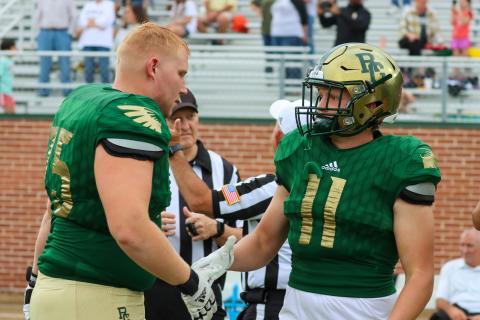 RGNS Athletics. Junior middle linebacker Noah Classen (right) had 25 tackles against Sequoyah, including 5.0 TFLS. 