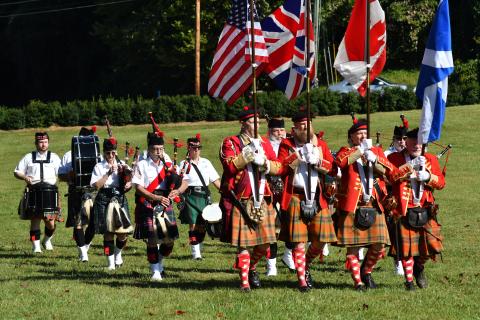 Enoch Autry/The Clayton Tribune. The St. Andrews Pipes & Drum performs during the opening ceremony at the North Georgia Highland Games event in Clayton on Sept. 24. The event raised money for the Place of Hope North Georgia. Elizabeth Beck, director of Place of Hope, said the goal is to support every foster family in the area.