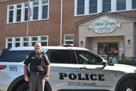 Megan Broome/The Clayton Tribune. Dillard Police Chief Kenneth Watts is looking forward to keeping community members safe, building connections with citizens and business owners, and getting drugs off of the streets in his new leadership position. 