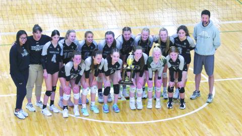 Courtesy of Austin Poffenberger. After four straight runner-up seasons, Talullah Falls volleyball won their first region title. TFS has the most wins in school history with 32.