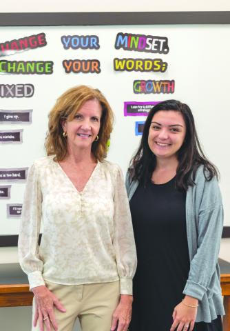 E. Lane Gresham/Tallulah Falls School. Shown, from left, are TFS Learning Center Coordinator Jane Johnston and TFS International Learning Counselor Rainen Wade.