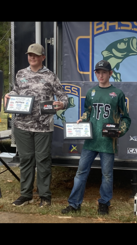 TFS Athletics. Shepherd Crumley and DJ Broome are strong middle school anglers.