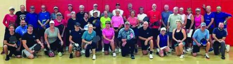 Photo courtesy of Larry Walker. Both Rabun County and Franklin’s Rec departments pose for a photo during the pickleball tournament at Rabun County Rec Department on Saturday, Nov. 12. 