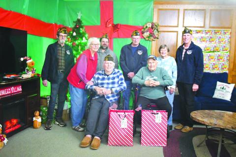 Megan Broome/The Clayton Tribune. VFW Post 4570 passes out Christmas cheer to our Rabun County veterans