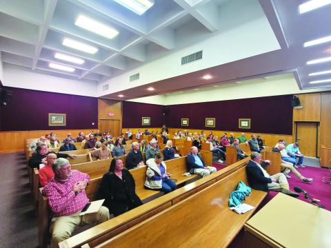 Megan Broome/The Clayton Tribune. Crowds attended the Rabun County Board of Commissioners meeting on Nov. 29 for the first reading of the eventually passed Short-term Rental Ordinance. The ordinance was passed on Dec. 27.