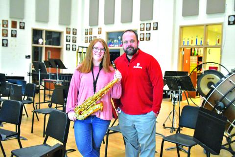 Megan Broome/The Clayton Tribune. Senior Skylar Krockum is the 2022-2023 Rabun County High School STAR Student. Krockum, who plays the saxophone, chose Dr. Matt Leff, RCHS director of bands, as her STAR Teacher because of the significant positive impact he’s had as a mentor in her life. Krockum had the highest SAT score for the Class of 2023.