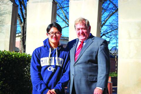 Photo courtesy Chelsea Drabik. STAR Student Aidan Min chose Chip Miller as his STAR Teacher.