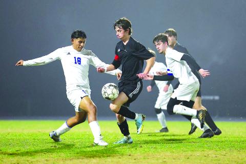 Courtesy of Austin Poffenberger. Tallulah Falls School captain Austin Ball has tied the school record for most goals scored in a career with 33, including 20 in this short season. Ball has helped lead the Indians to a 7-0 record.
