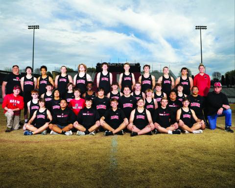 Submitted photo. The Rabun County boys track and field team is off to a solid start to their season under new head coach Tim Corbett. 