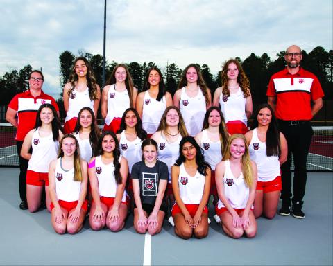 Submitted photo. The 2023 Rabun County girls tennis team. 