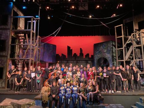 Submitted photo. Rabun Gap-Nacoochee School’s cast and crew of “Pippin” earned the Spotlight Award, and four nominations from the Georgia High School Musical Theatre Awards. Students will be honored April 20 at the Shuler Hensley Award Ceremony in Atlanta.