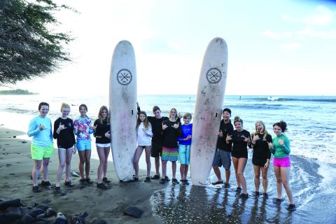 Submitted photo. Middle school students from Rabun Gap-Nacoochee visit Maui to learn about beaches and climate zones. 