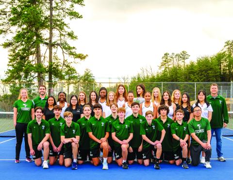 Submitted photo. The 2023 Tallulah Falls boys and girls tennis team. 