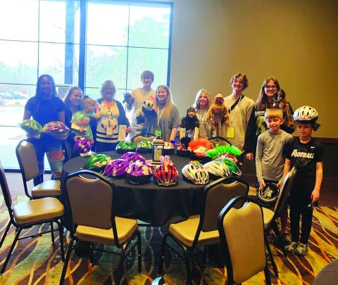 Submitted photo. Through the Helmet Matching Grant, the Georgia District Anchor Club received 25 high quality helmets to combine with the helmets they purchased. This is the signature project for the Anchor Club.