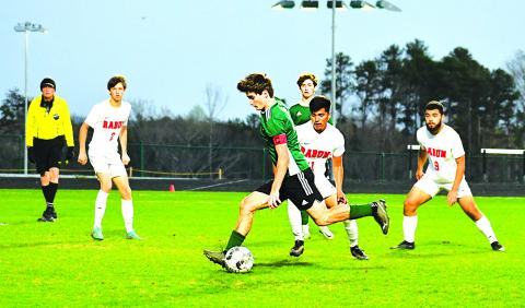 Luke Morey/The Clayton Tribune. Tallulah Falls senior Jake Hall    scored two goals for the Indians       in the final game of the season.     The Indians take on Dalton Academy on Wednesday, April 12. 
