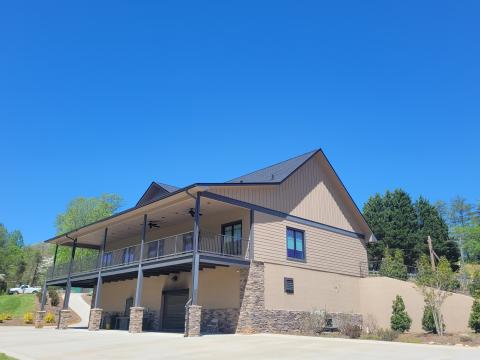 Megan Broome/The Clayton Tribune. Rabun County commissioners approved a demolition bid March 30 for the Rabun County Golf Club building after it sustained heat and smoke damage from a fire that occurred Dec. 23, 2021. The county plans to rebuild the facility. 
