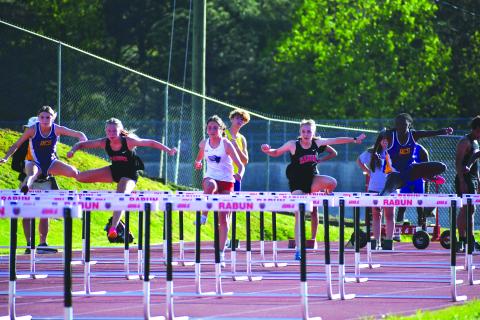 Luke Morey/The Clayton Tribune. Seniors Delaney Webb (left) and Kiley Turner both earned a spot at the state sectionals meet in the 100-meter hurdles during the region tournament at Elbert County on April 25-28. Turner captured first place as region champion, with Webb finishing in third place.