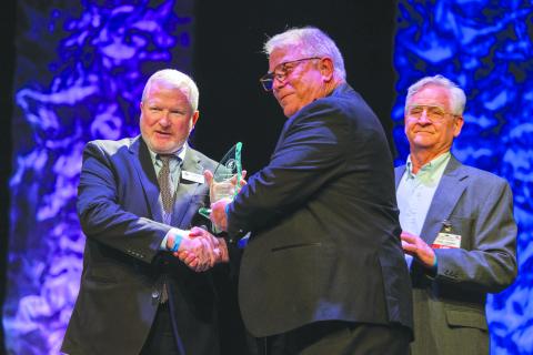 Submitted photo. The Rabun County Republican Party receives award for Best Fundraiser Award for its Rabun County Low Country Boil in August 2022. 