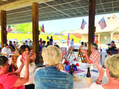 Submitted photo. As other Democrats from neighboring counties, Atlanta area, and North Carolina also attended, the Rabun County Democrats hosted its annual Blue BBQ on June 10.