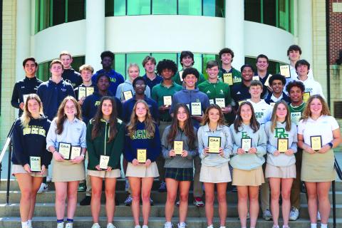 RGNS Athletics. Rabun Gap-Nacoochee School honored their upper school athletes with plaques for earning All-Conference as well as each coach handing out team-specific awards. 