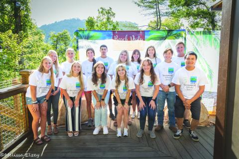 Submitted photo. Scholarship recipients from Rabun County were introduced to members during the July 15 LBCA annual meeting held at Camp High Harbour. Scholarship receipients introduced include Ashley Slappey, Bailey Maloney, Ayla Jarrard, Madisyn Ramey, Mary Lovell, Alliyah Hunnicutt, Emma Jackson, Delaney Webb, Hailey Hutcheson, Jack Lewis, Bailey Shriver, Emiliano Otiz-Ruelas, Riley Maloney, Caroline Bahin, Sam Flaherty, and Rodolfo Lopez-Ramirez.
