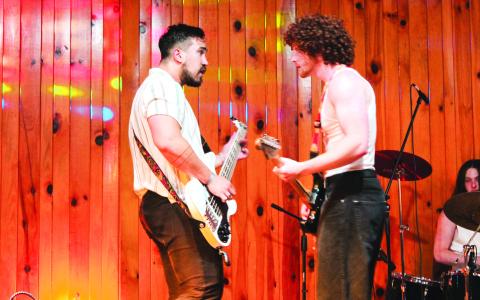 Submitted photo by Kael Bell. Zach Coffman and Brad Hardeman of “Intension” perform at Salt Fest 2023. The other members of the band are Sam Coffman and Anthony De Peaza.