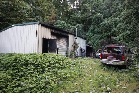 Photo courtesy Office of Commissioner of Insurance and Safety Fire. A fire that destroyed a vehicle and damaged a metal shop building at a property located at 346 Green St. in Mountain City has been ruled arson by the Office of Commissioner of Insurance and Safety Fire. 